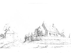kresba kostela a kaple