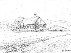 kresba kostela