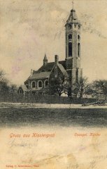 dobová pohlednice s motivem kostela