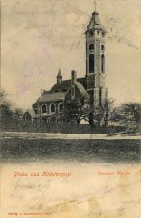 dobová pohlednice s kostelem