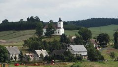 pohled na ves s kostelem