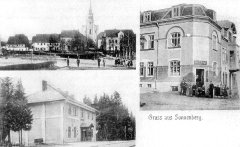 dobová pohlednice města s kostelem