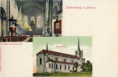 dobová pohlednice kostela