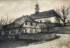 výřez snímku s kostelem z předchozí pohlednice