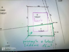 mapa s pozemky, na nichž kaple stála