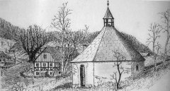 kresba kaple od Oldřicha Ježka