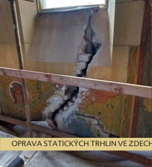 oprava statických trhlin ve zdech