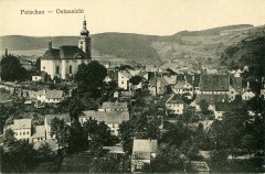 celkový pohled na město s kostelem