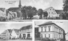 dobová pohlednice vsi s kostelem