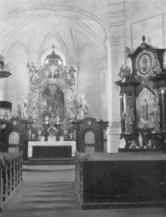 historické foto interiéru kostela