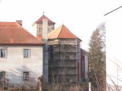 pohled zezadu - oprava presbytáře