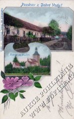 dobová pohlednice s námětem kostela