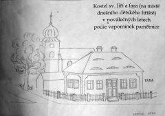 kresba kostela a fary