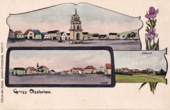 dobová pohlednice vsi s kapličkou