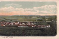 dobová pohlednice města s kostelem