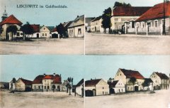 dobová pohlednice vsi s kaplí