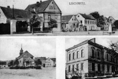 dobová pohlednice vsi s kaplí