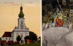 dobová pohlednice s motivem kostela