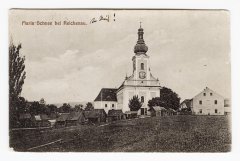 dobová pohlednice s motivem kostela