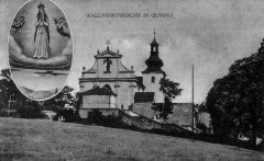 dobová pohlednice s námětem poutního kostela