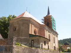 oprava věže - pohled zezadu zleva