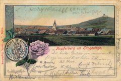 dobová pohlednice města s kaplí (vpravo)