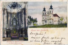 kostel na dobové pohlednici