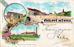 dobová pohlednice města s kostelem