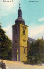 dobová pohlednice s námětem kostela