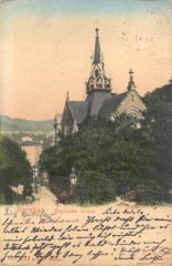 dobová pohlednice s motivem kostela