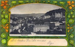 dobová pohlednice města s kostelem