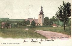 starší foto márnice (vpravo od kostela)