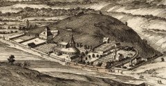 kaple na plánu Praga caput Regni Bohemiae od Folperta van Ouden Allen (s číslicí 3)
