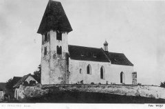 dobová pohlednice kostela