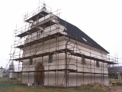 pohled zepředu zprava - oprava fasády 