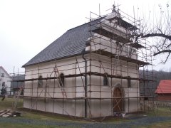 pohled zepředu zleva - oprava fasády 