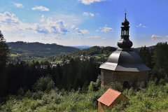 poutní areál s panoramatem okolí